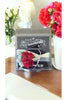 Kırmızı Siyah Beyaz Mini Buket Hot Flowers Gül Kutusu Sevgiliye Hediye